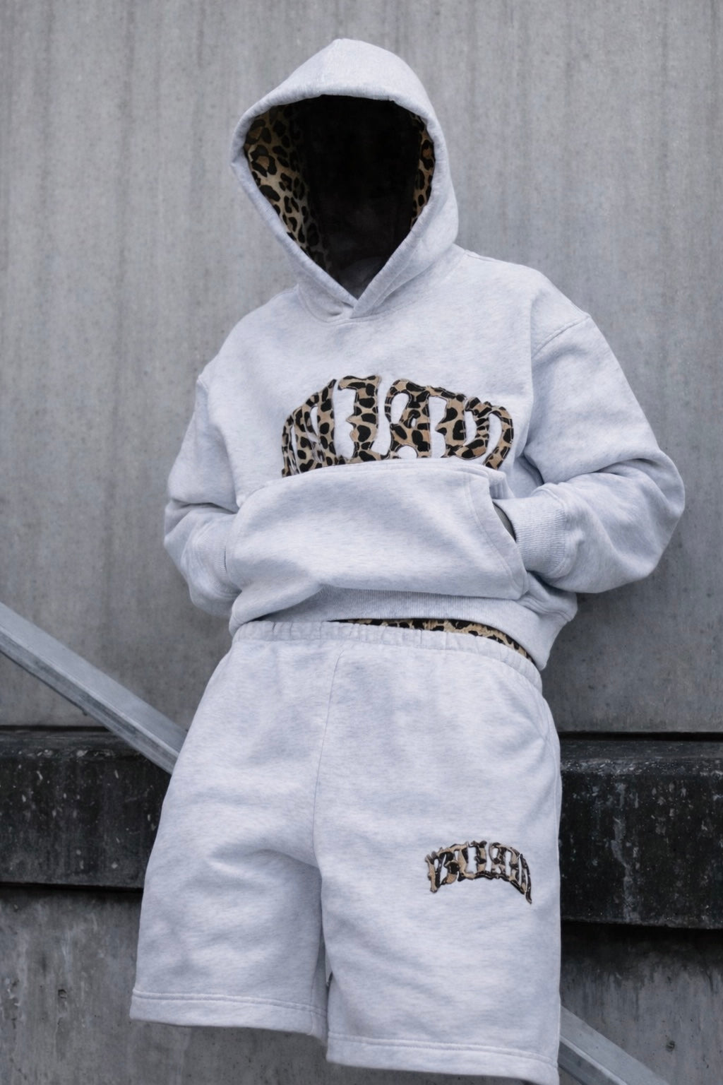 Urban Relic Leopard Hoodie - White