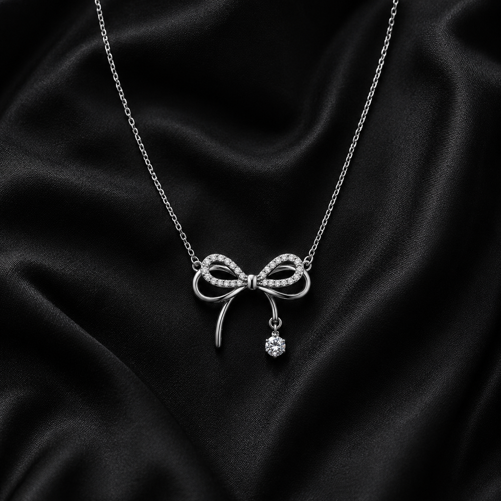Crystal Bow - Necklace
