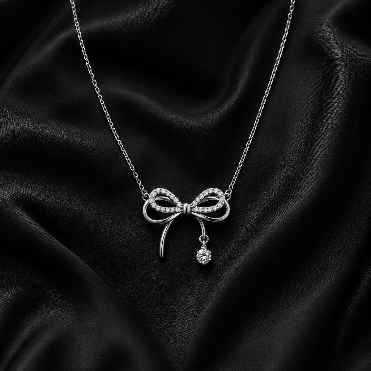 Crystal Bow - Necklace
