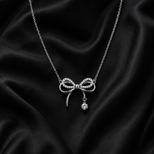 Crystal Bow - Necklace
